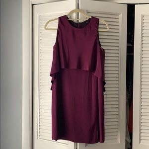 Burgundy sleeveless Tibi dress